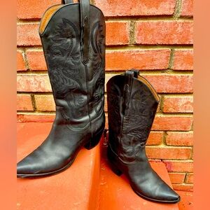 Jeffrey Campbell Black Washed Dagget Boots